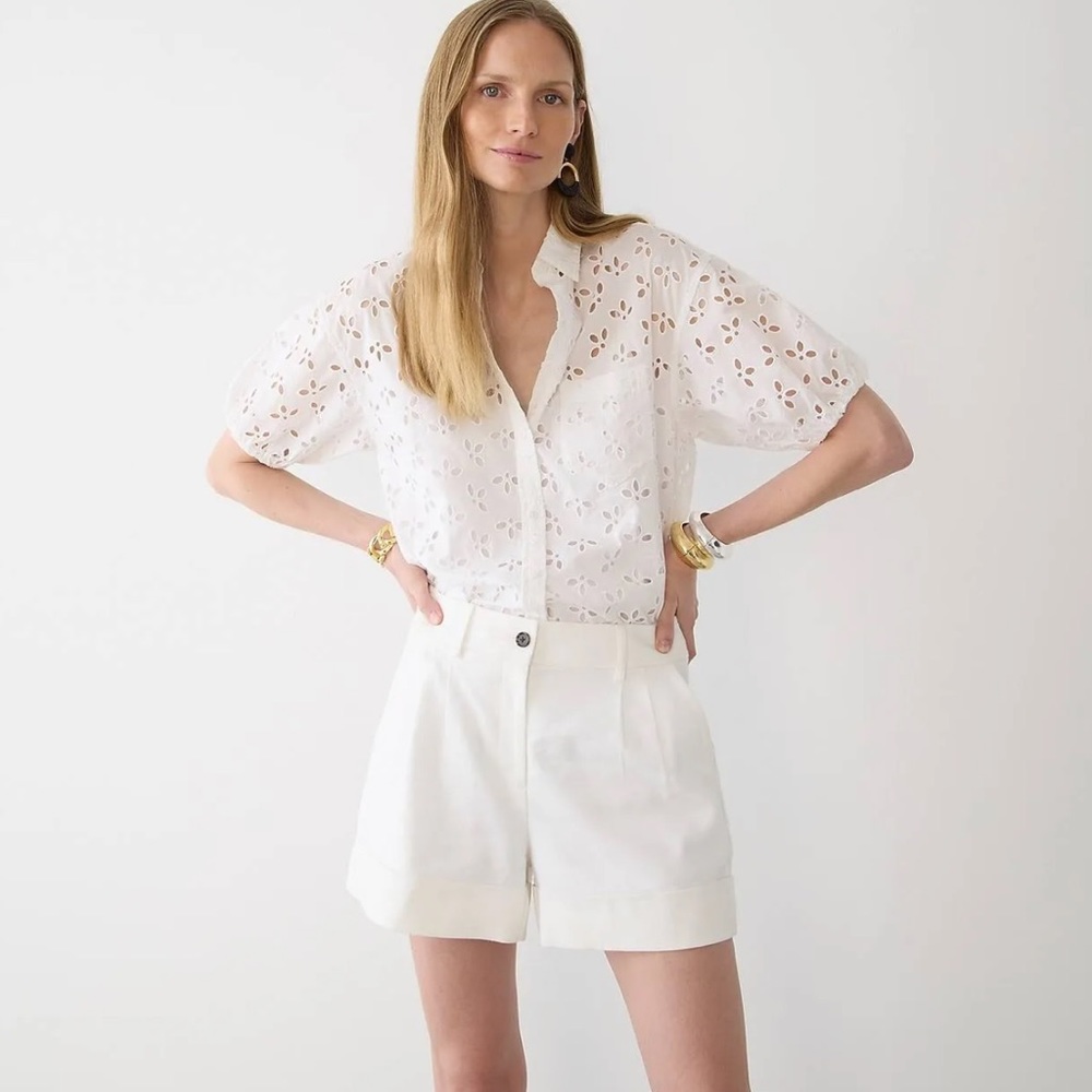 J. Crew Spring garden top in eyelet